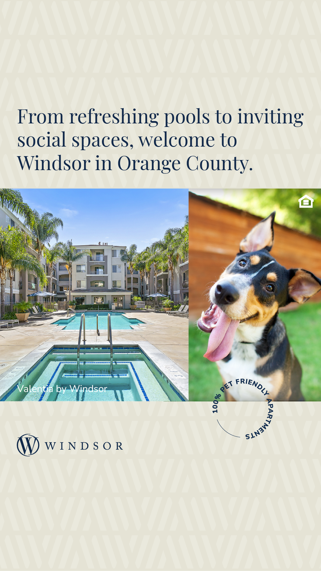 Windsor Communities Facebook ad: Orange County Apartments Designed for You