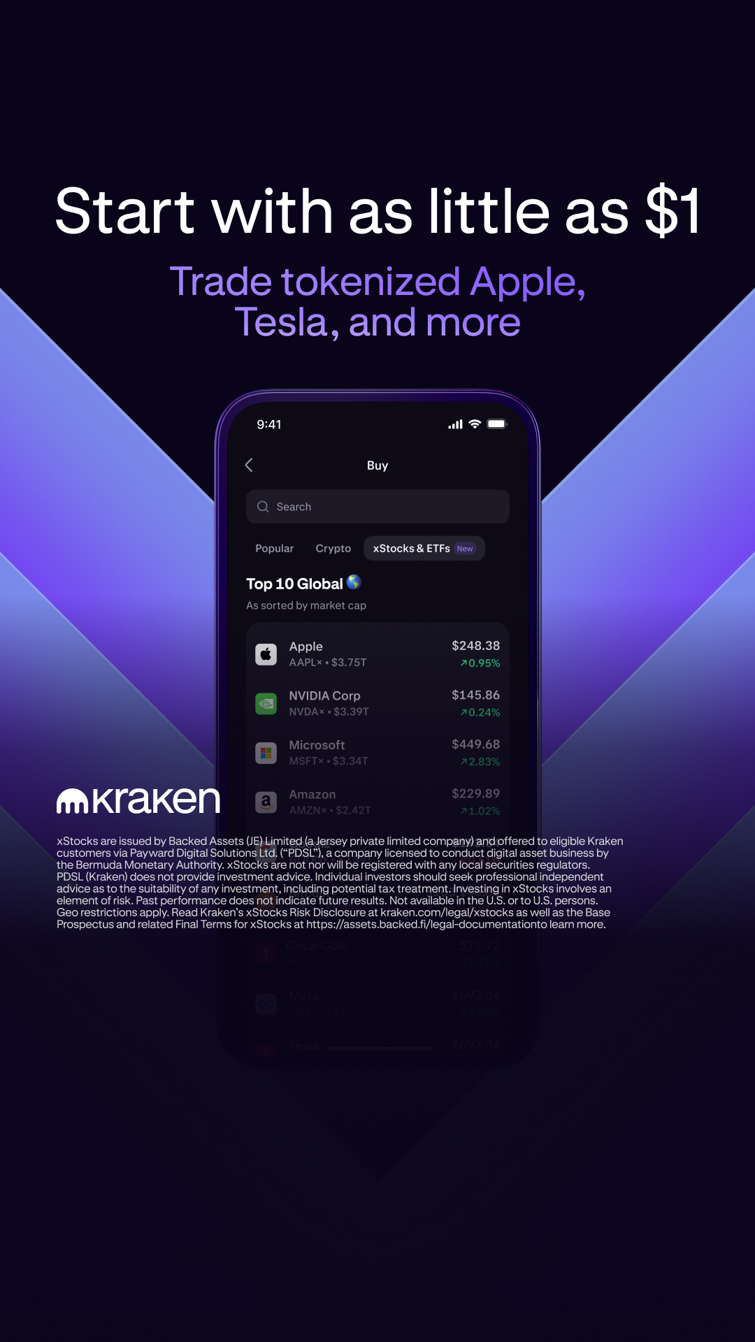 Kraken Digital Asset Exchange Facebook ad