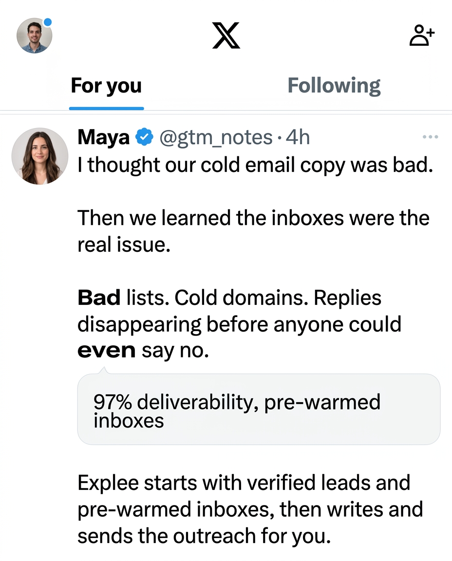 Explee AI Facebook ad: Your AI SALES TOOL. Always on.