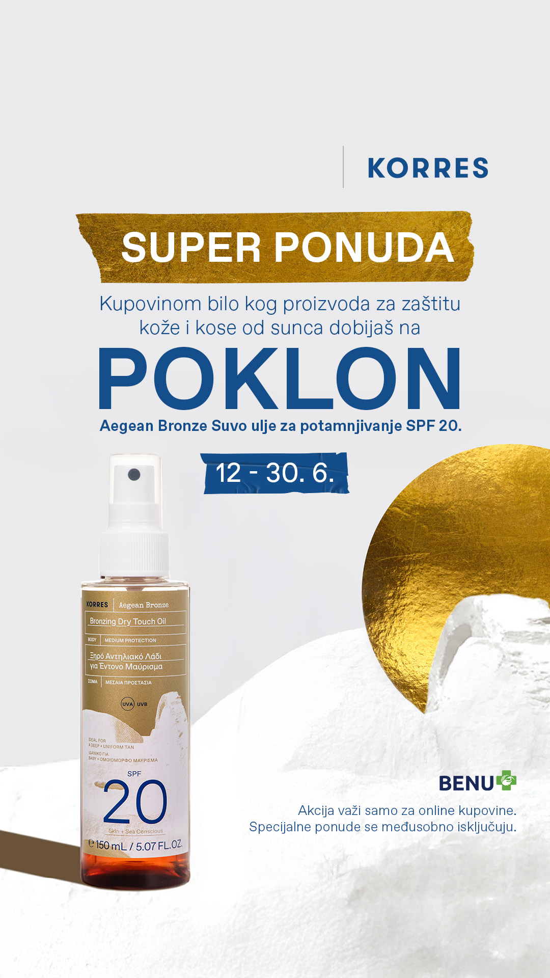 Korres.rs Facebook ad: Savršeno preplanuli ten