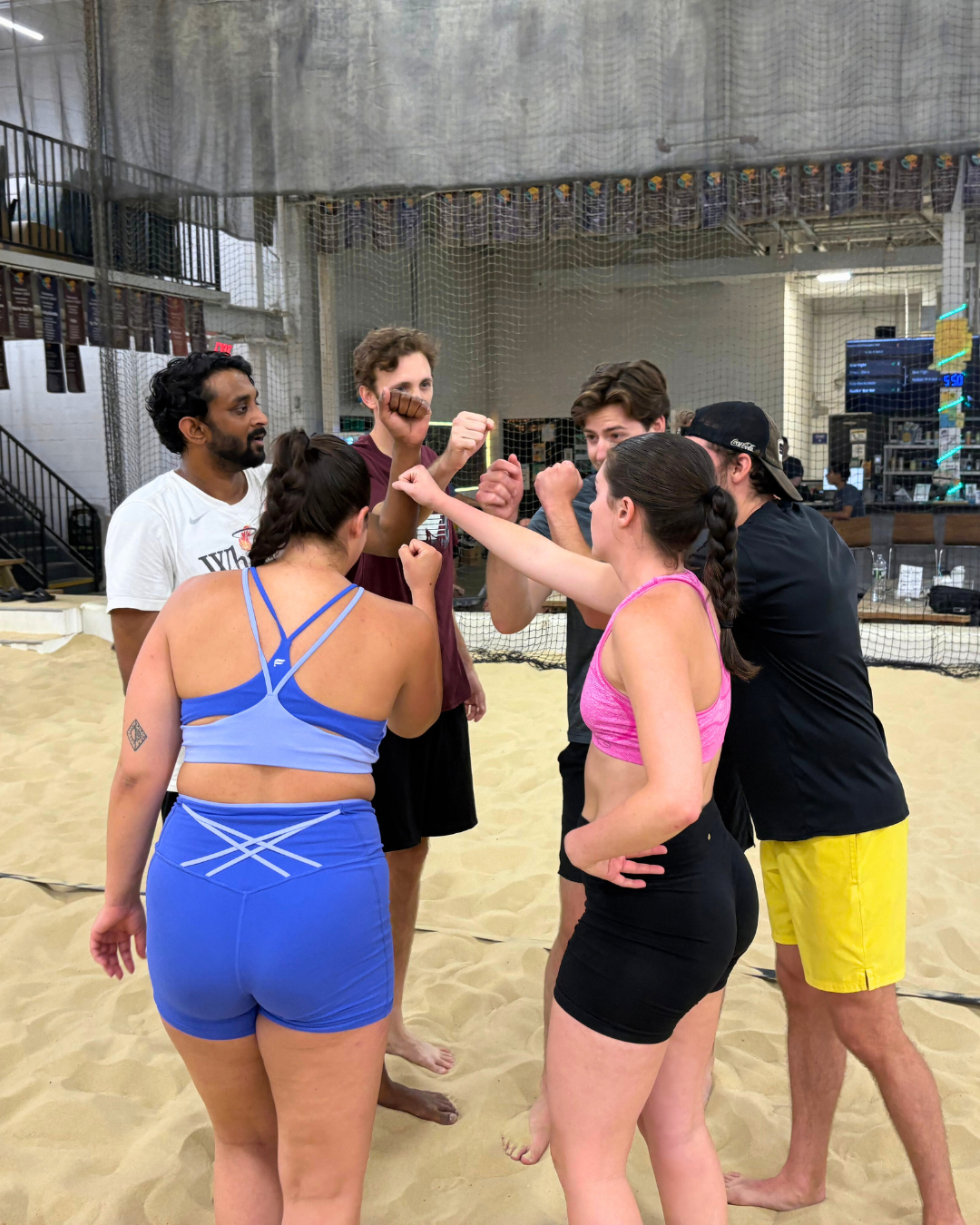QBK Sports Facebook ad: Indoor Beach Volleyball Leagues for all levels.
