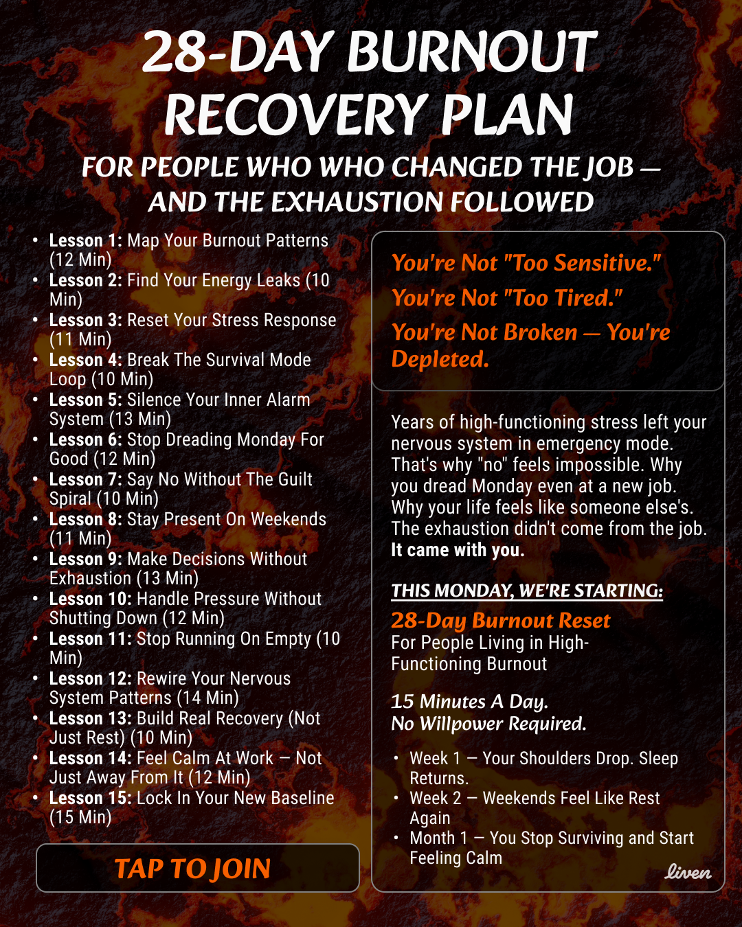 Liven: Self-Discovery Community Facebook ad