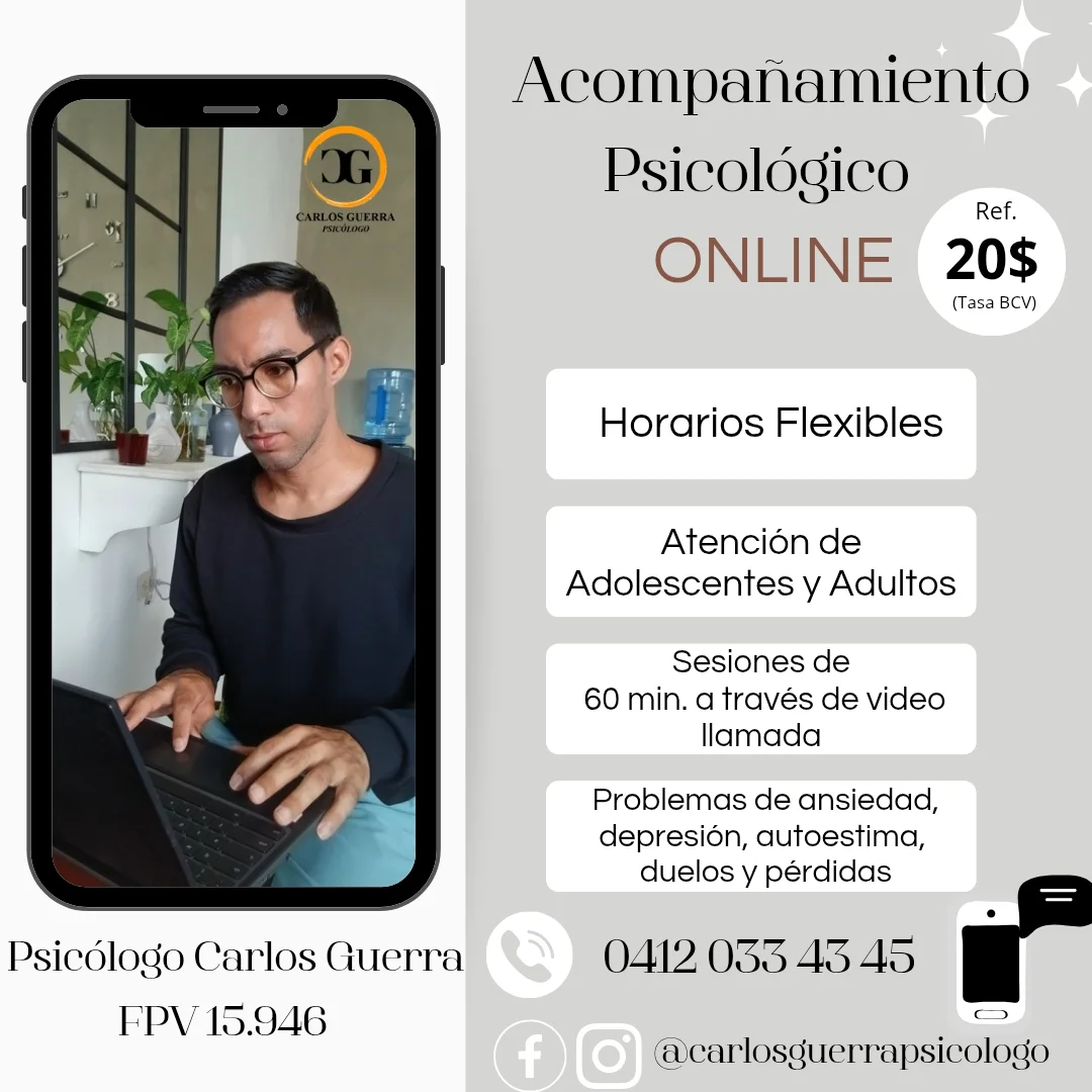 Carlos Guerra Psicólogo Facebook ad: ¿Te sientes abrumado/a?