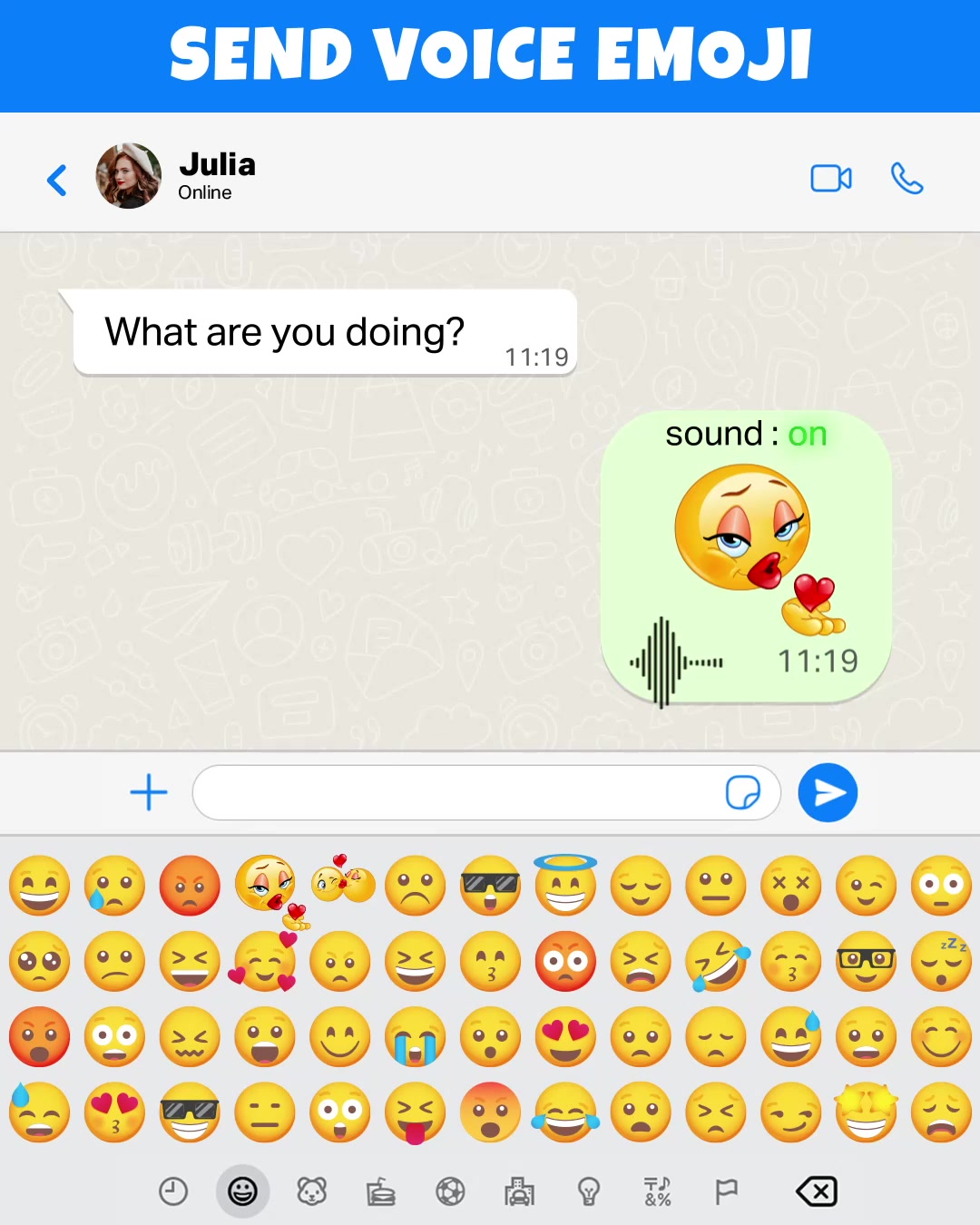 AI Chatbot - Ocean AI Facebook ad: Send Animated Emojis That Talk for You