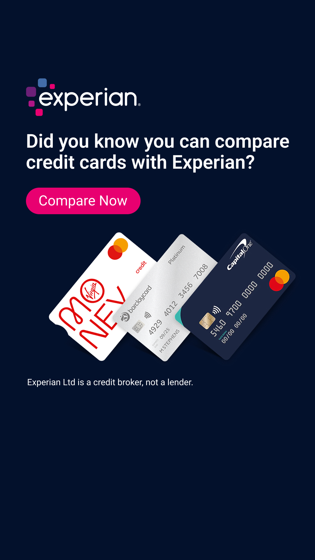 Experian UK Facebook ad