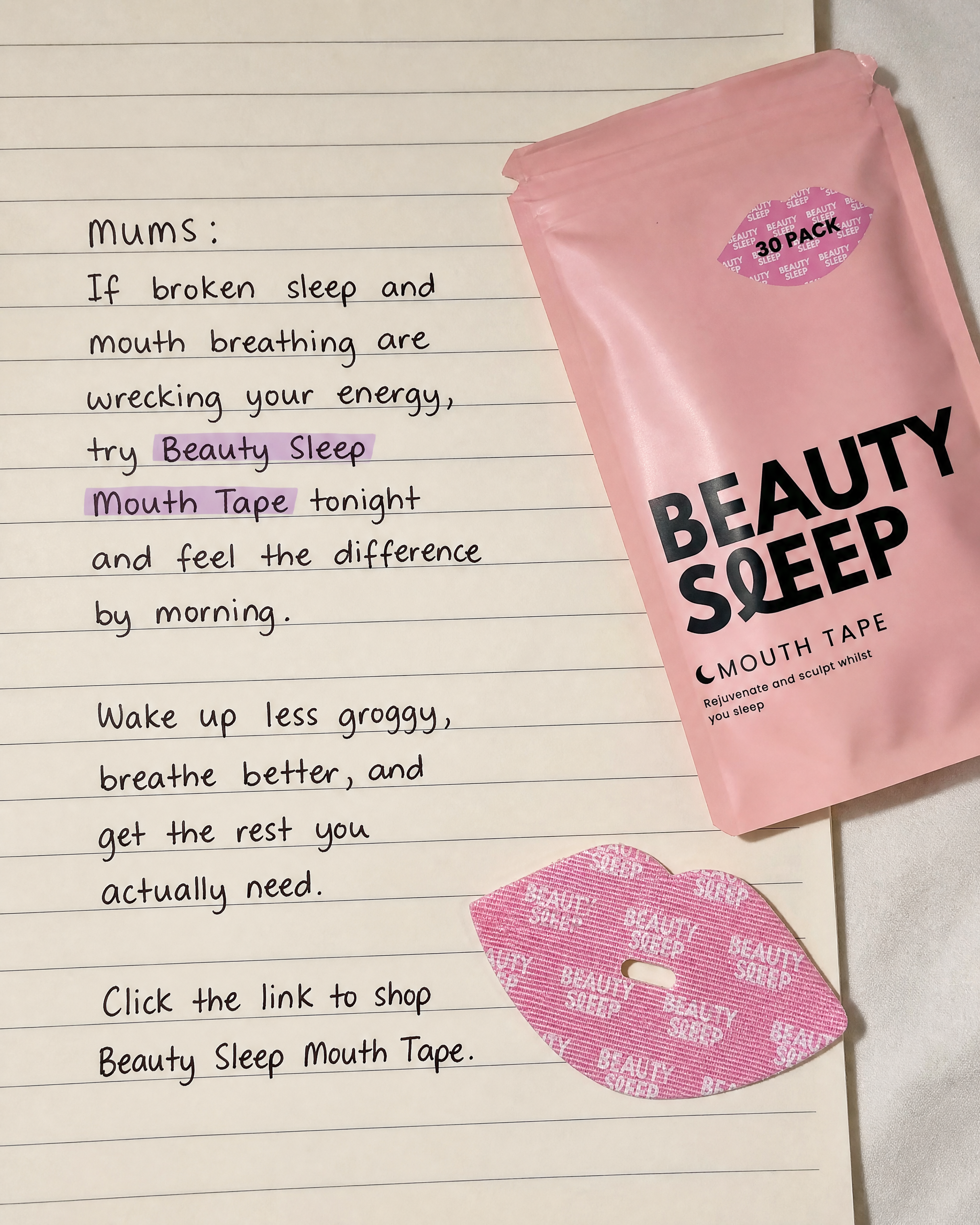 Beauty Sleep Facebook ad