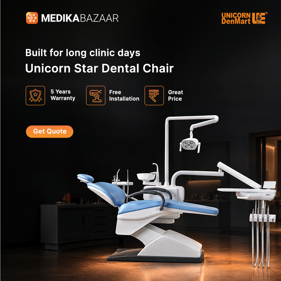 Medikabazaar Facebook ad: Dental chairs from Unicorn and Anthos, in collaboration…