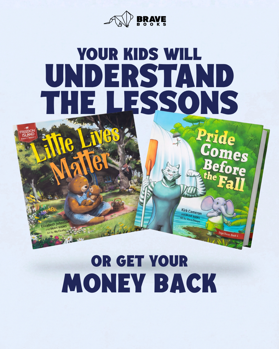 BRAVE Books Facebook ad