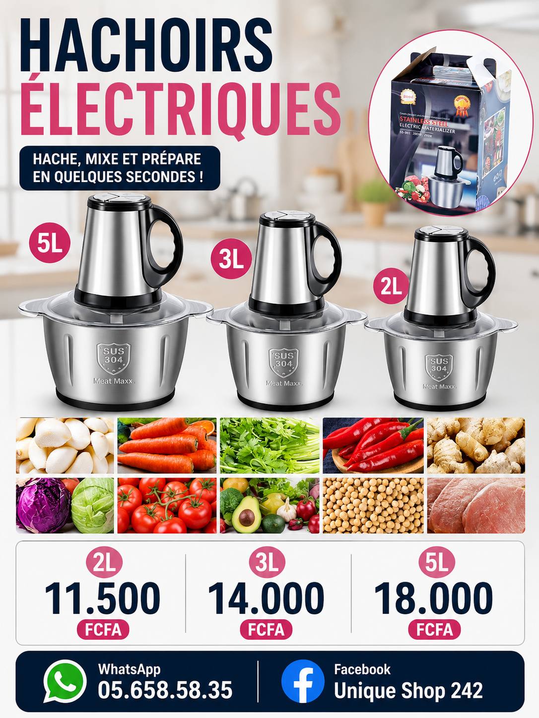 Unique shop 242 Facebook ad: une large sélection d'articles pratiques et innovants pour…