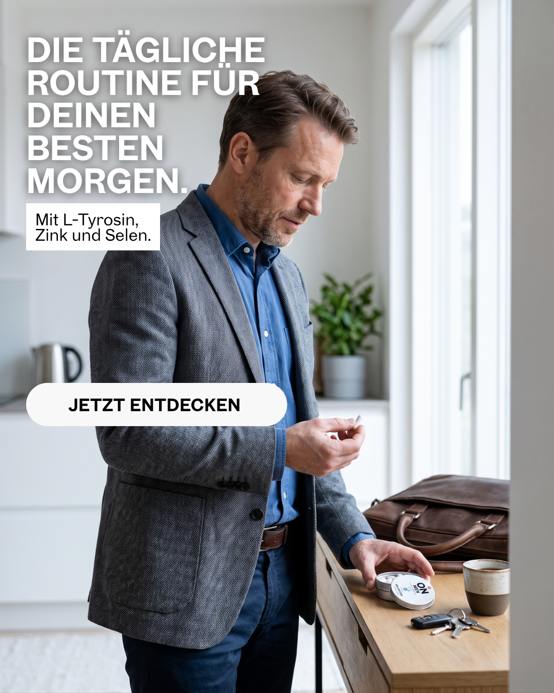 ONOFF Facebook ad: Morgens ON. Abends OFF.