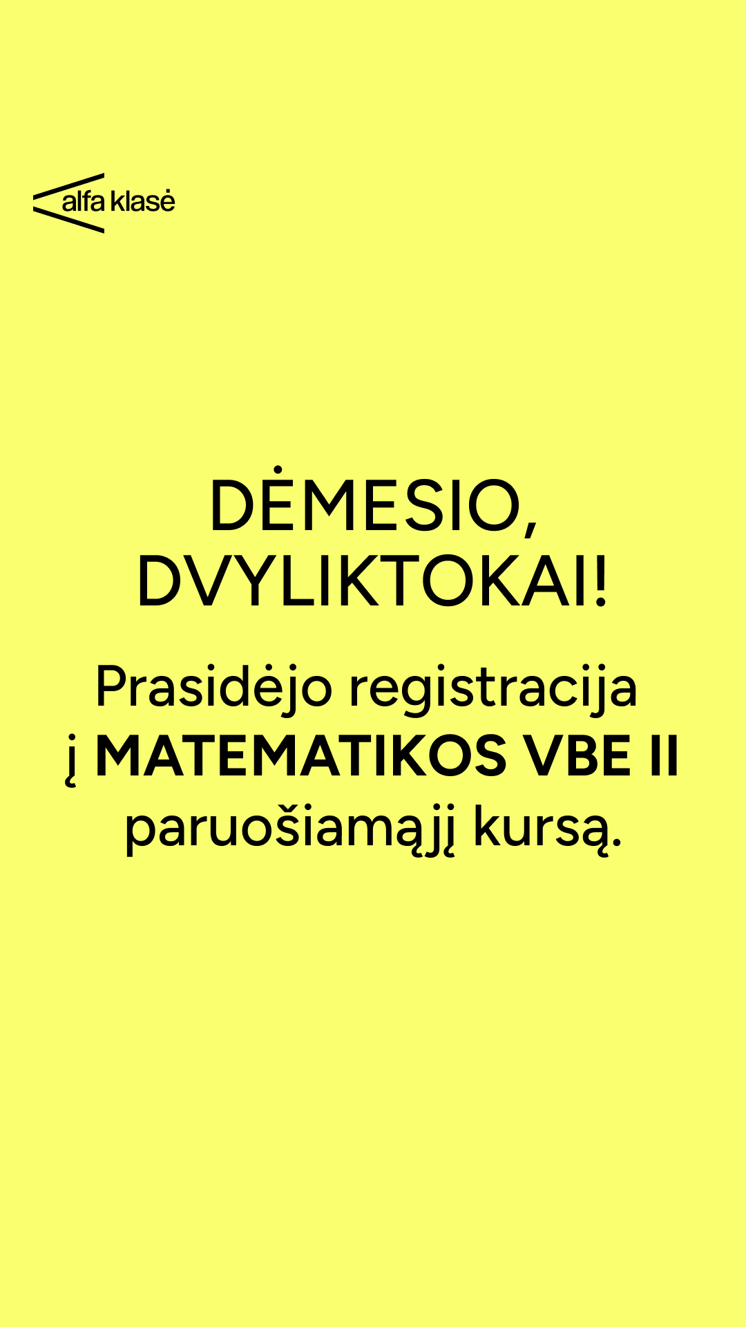 Alfa Klasė Facebook ad
