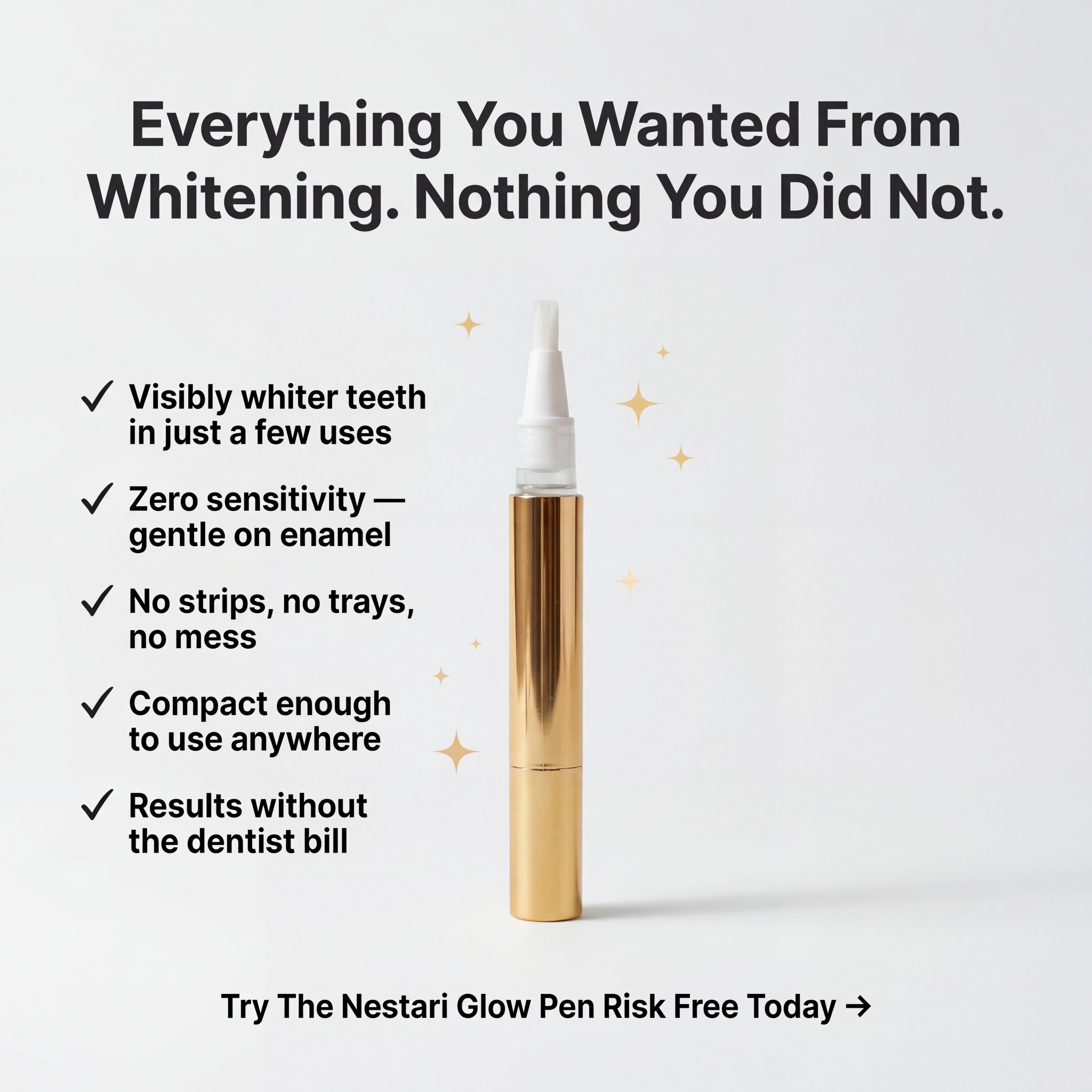 Thenestaristore Facebook ad: Brighten Your Smile in Seconds