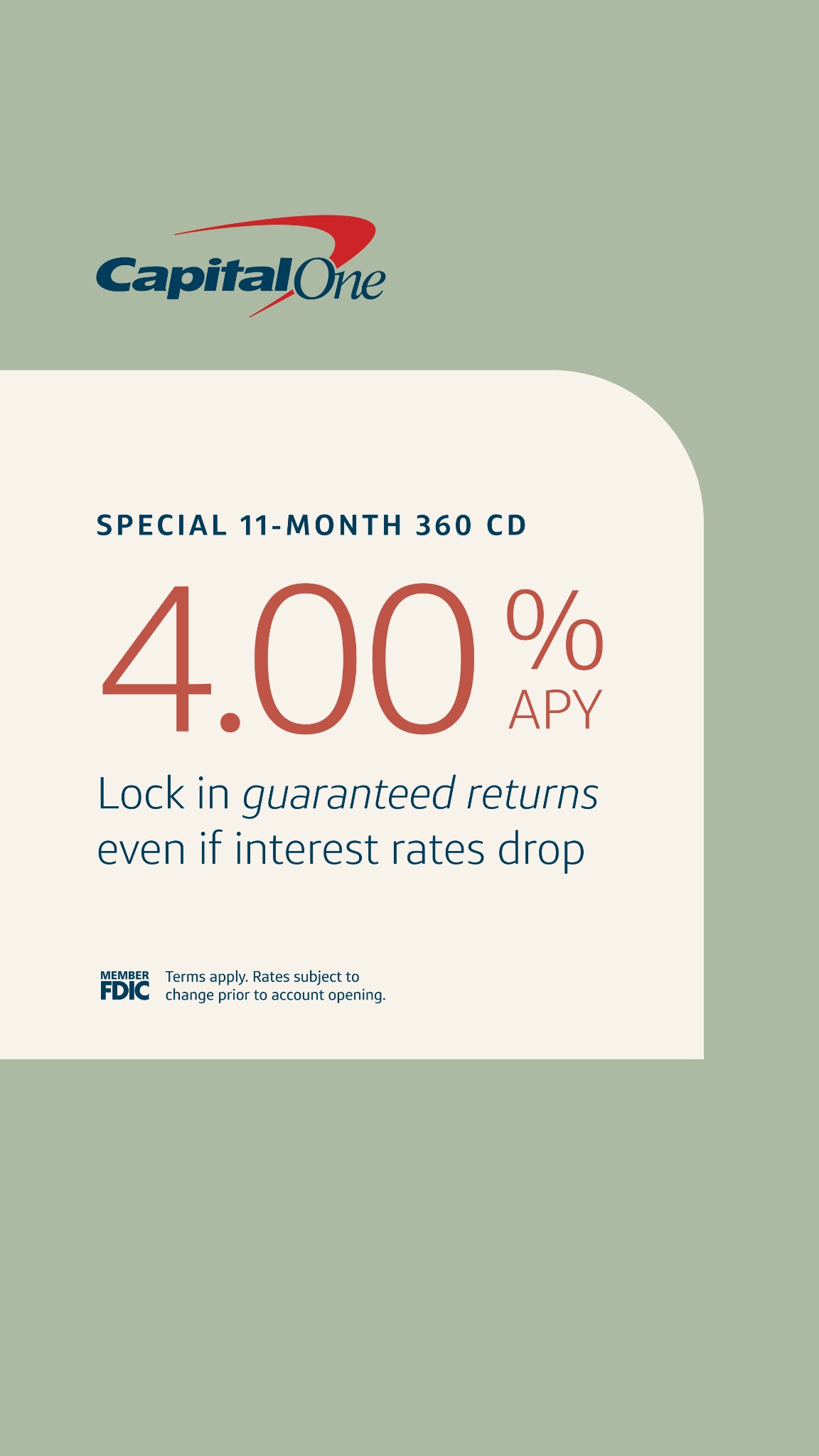 Capital One Facebook ad