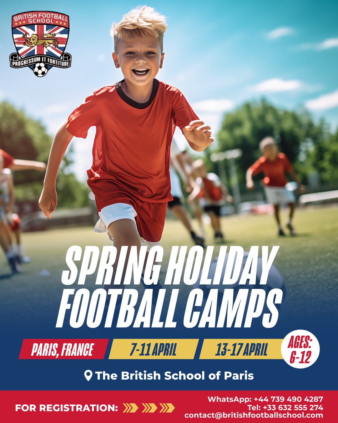 British Football School Facebook ad from Feb 8, 2026