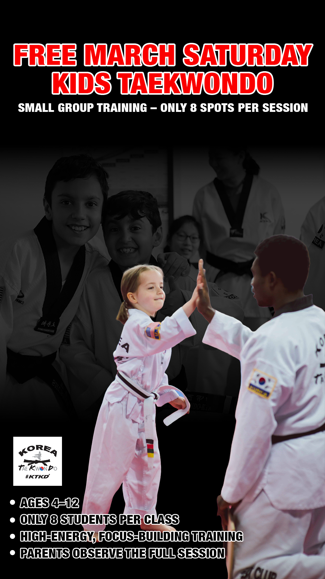 Korea Taekwondo - KTKD Dublin Facebook ad from Mar 5, 2026