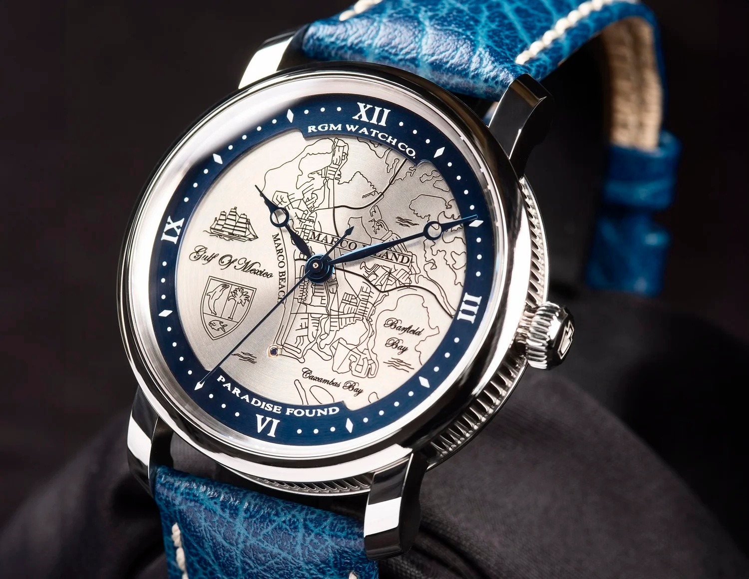 The RGM Watch Company Facebook ad: Custom RGM Model 25 with a map of…