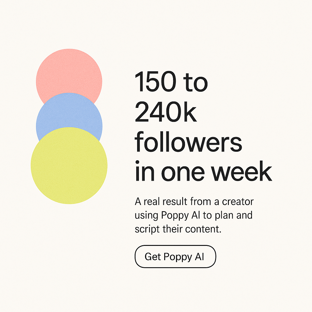 Poppy AI Facebook ad