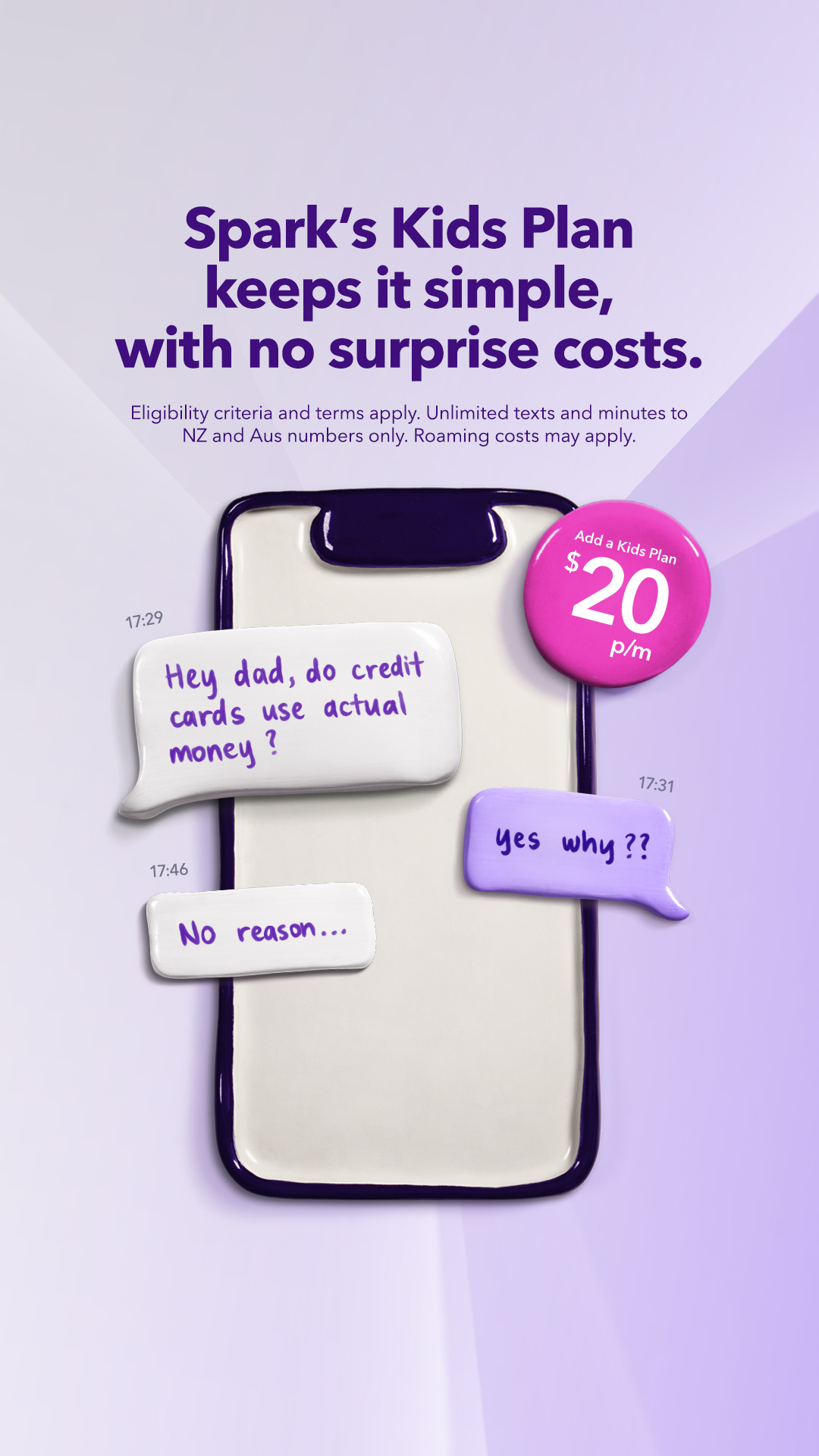 Spark Facebook ad: Spark's Kids Plan