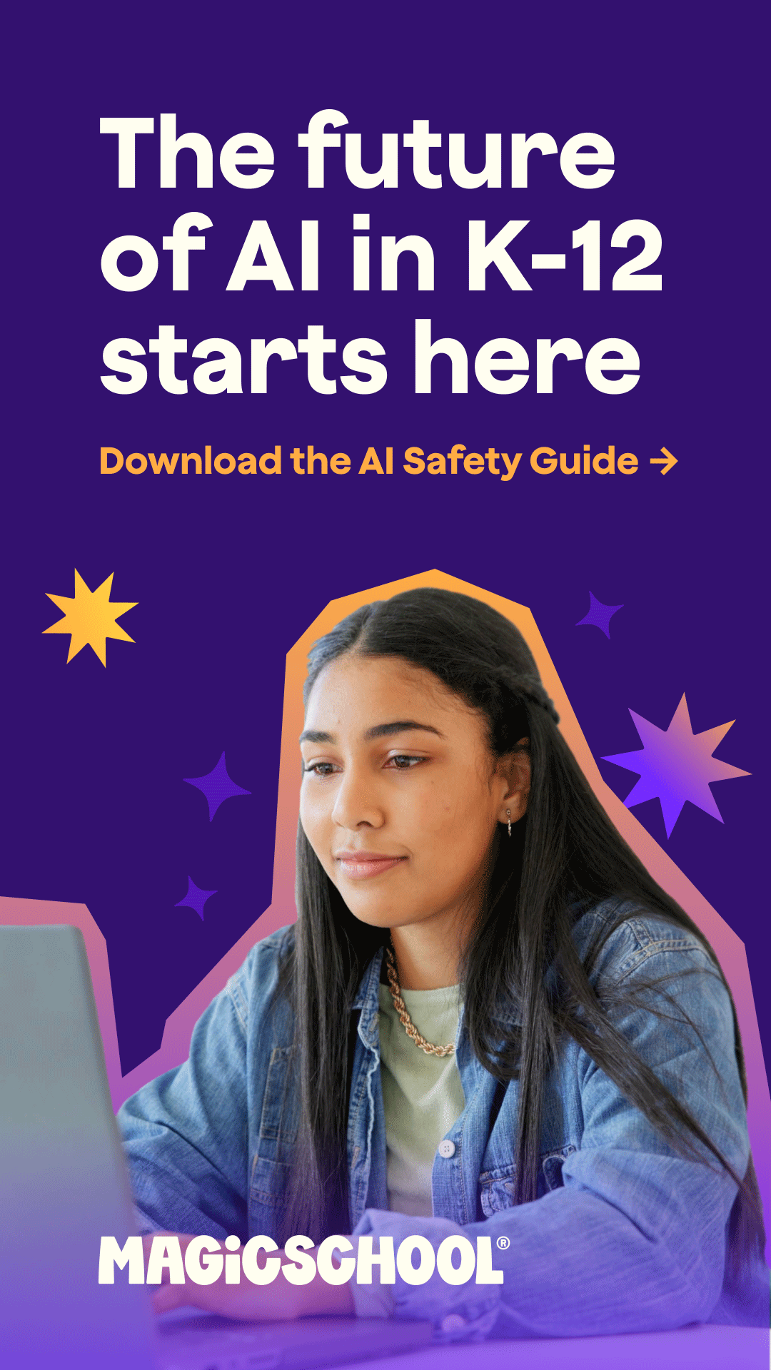 MagicSchool.ai Facebook ad: A practical guide for K-12 leaders.