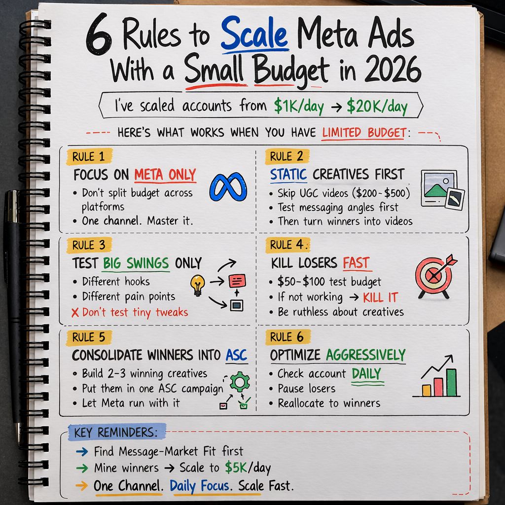 Triple Scale Facebook ad: 6 Rules to Scale Meta Ads With a Small Budget in 2026