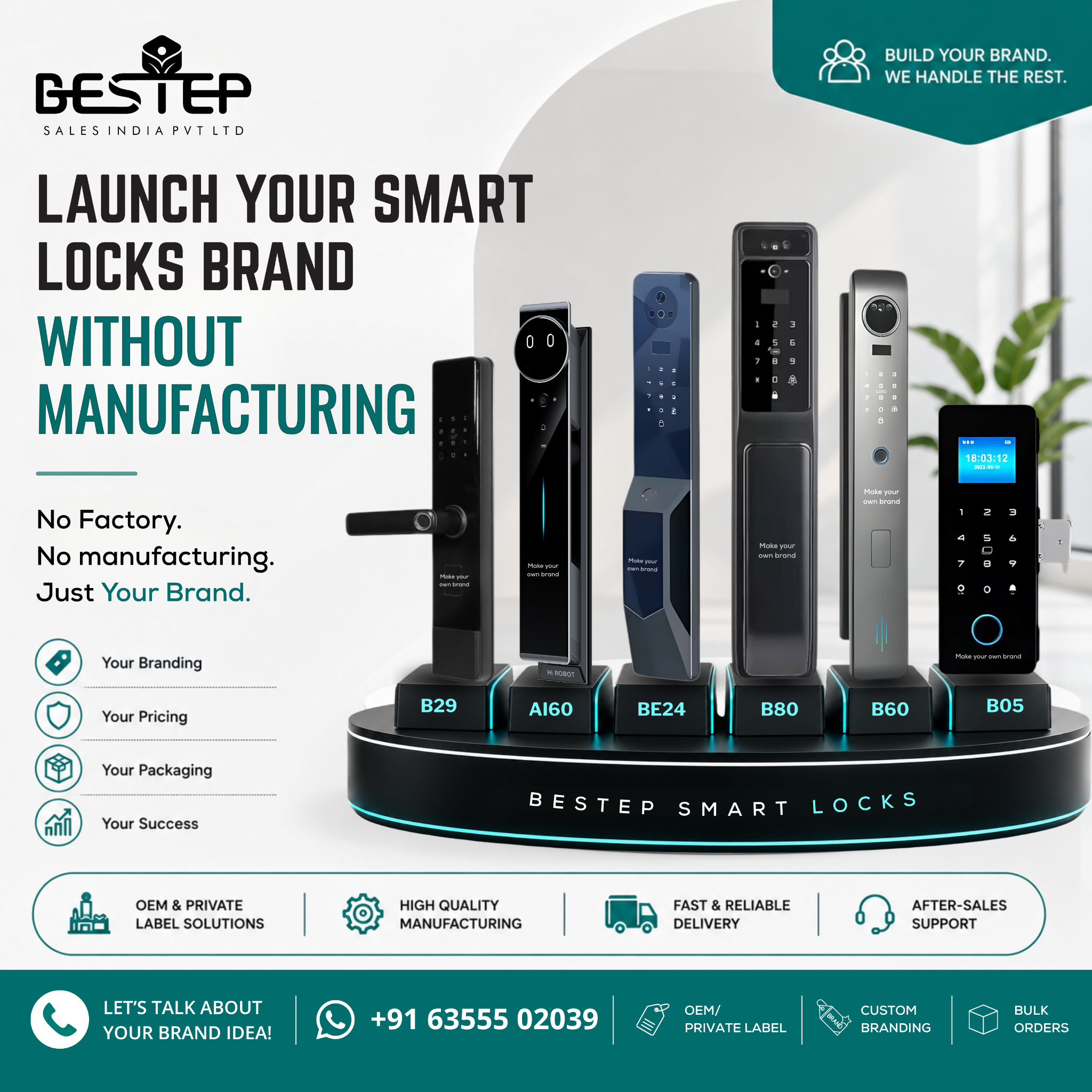 Bestep Facebook ad: Launch Your Own Smart Lock Brand, Without Manufacturing.