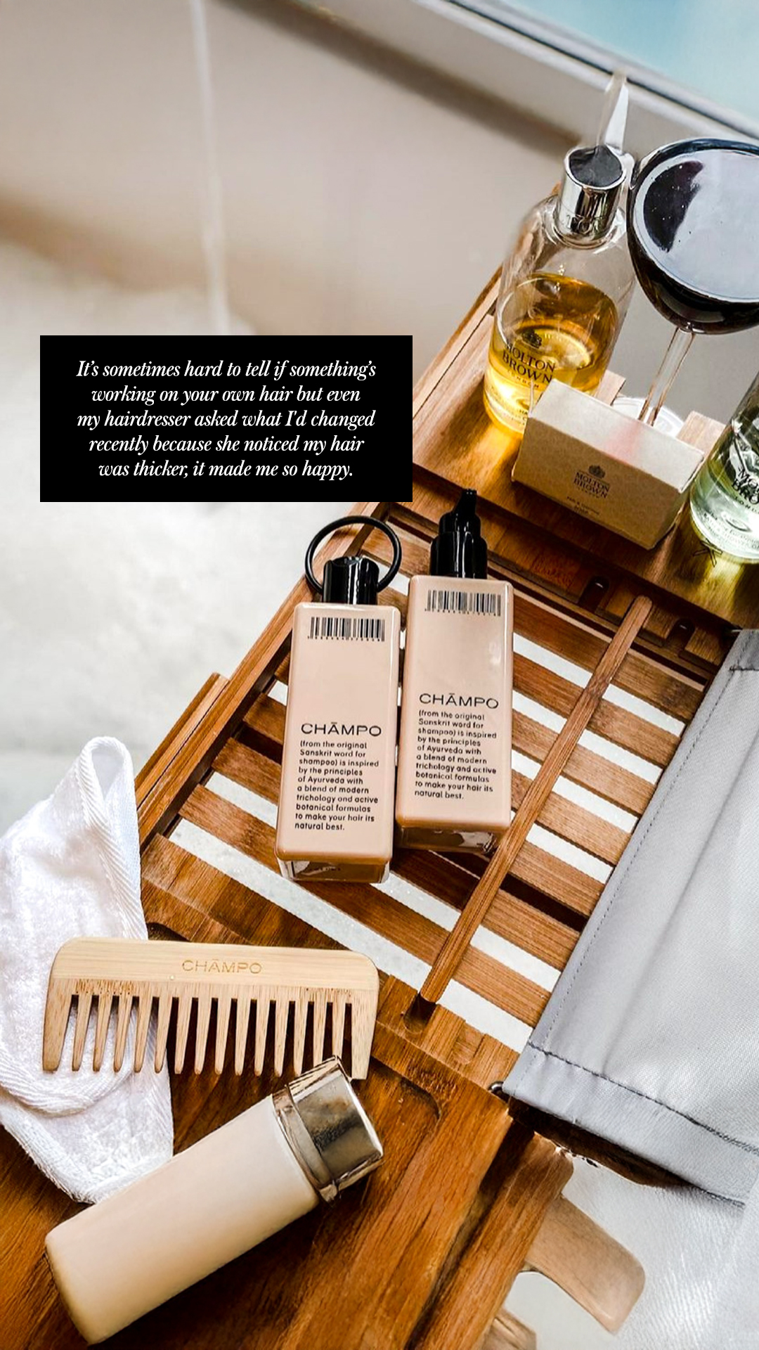 Chāmpo Haircare Facebook ad