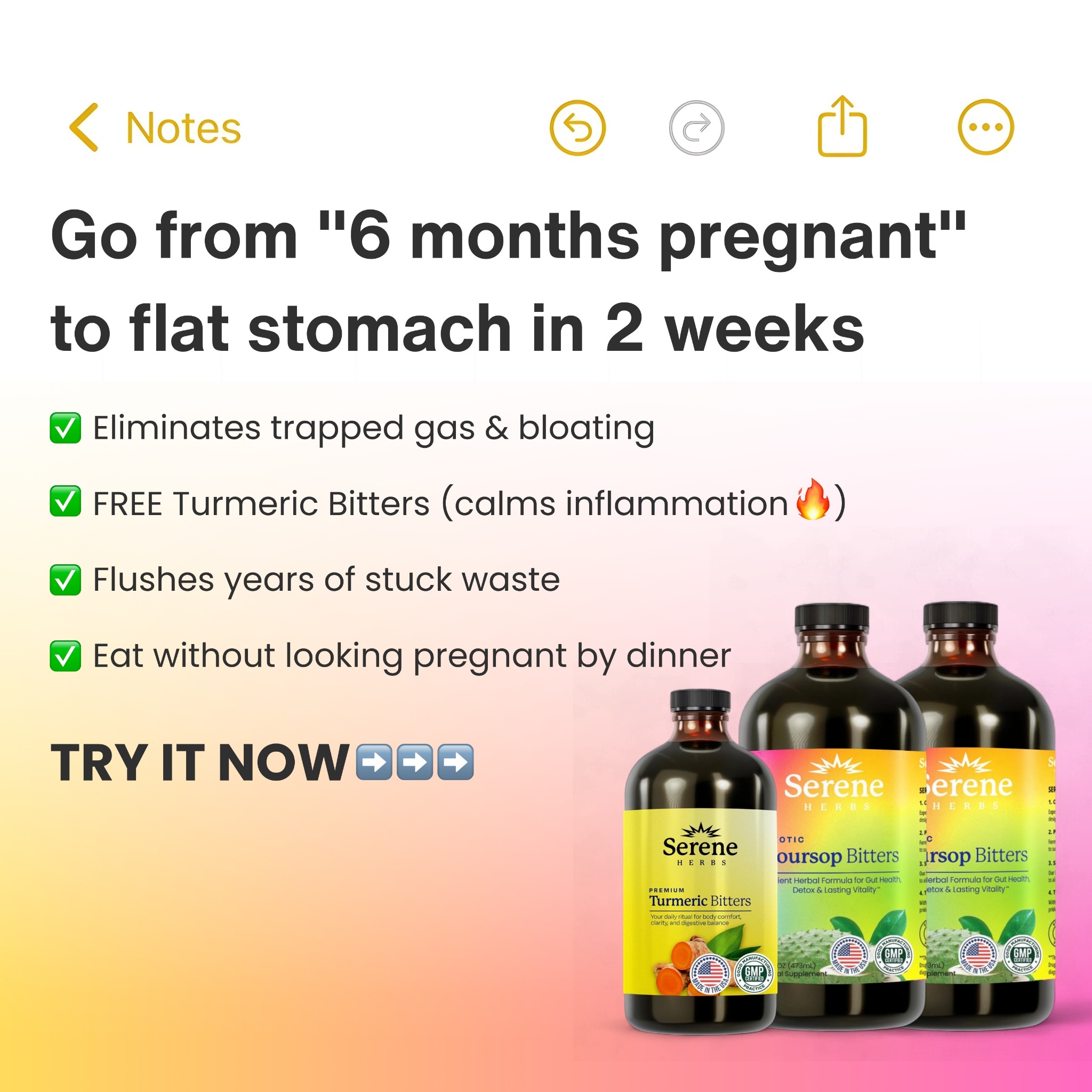 Serene Herbs Facebook ad: Shop Soursop Bitters Now!