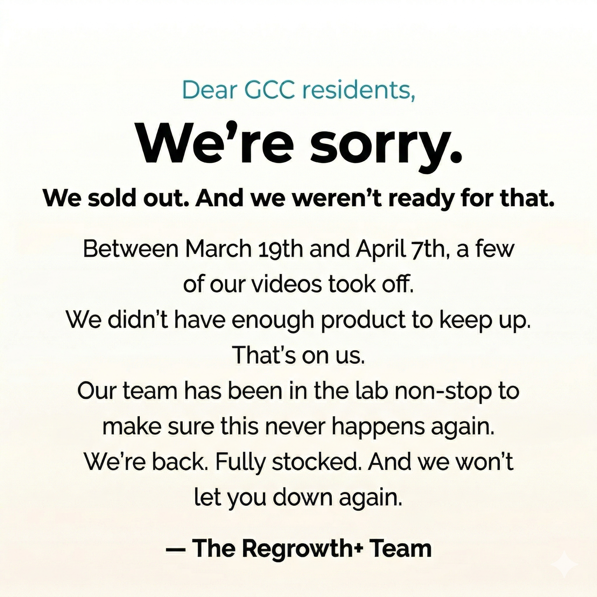 Regrowth+ Facebook ad
