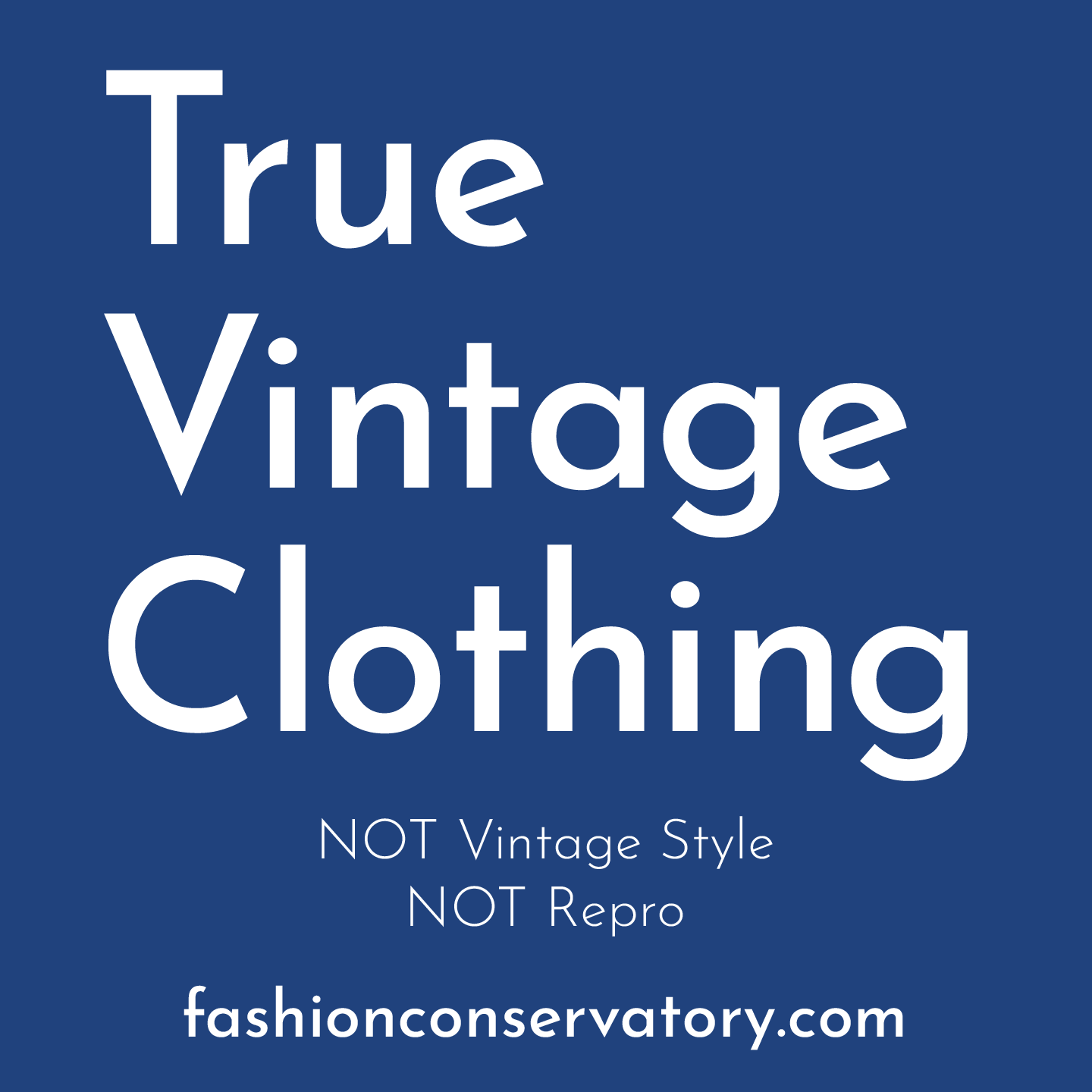 Fashion Conservatory Facebook ad: Join Our Vintage Fashion Mailing List
