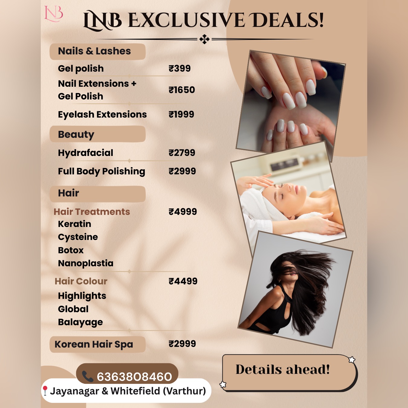 La Nail Beauté Facebook ad: LNB Exclusive Deals for 2026 are here, Jayanagar…