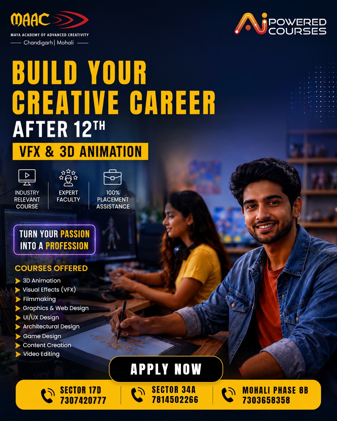 Maac Chandigarh Sec 17-D, 34-A Facebook ad from May 21, 2026