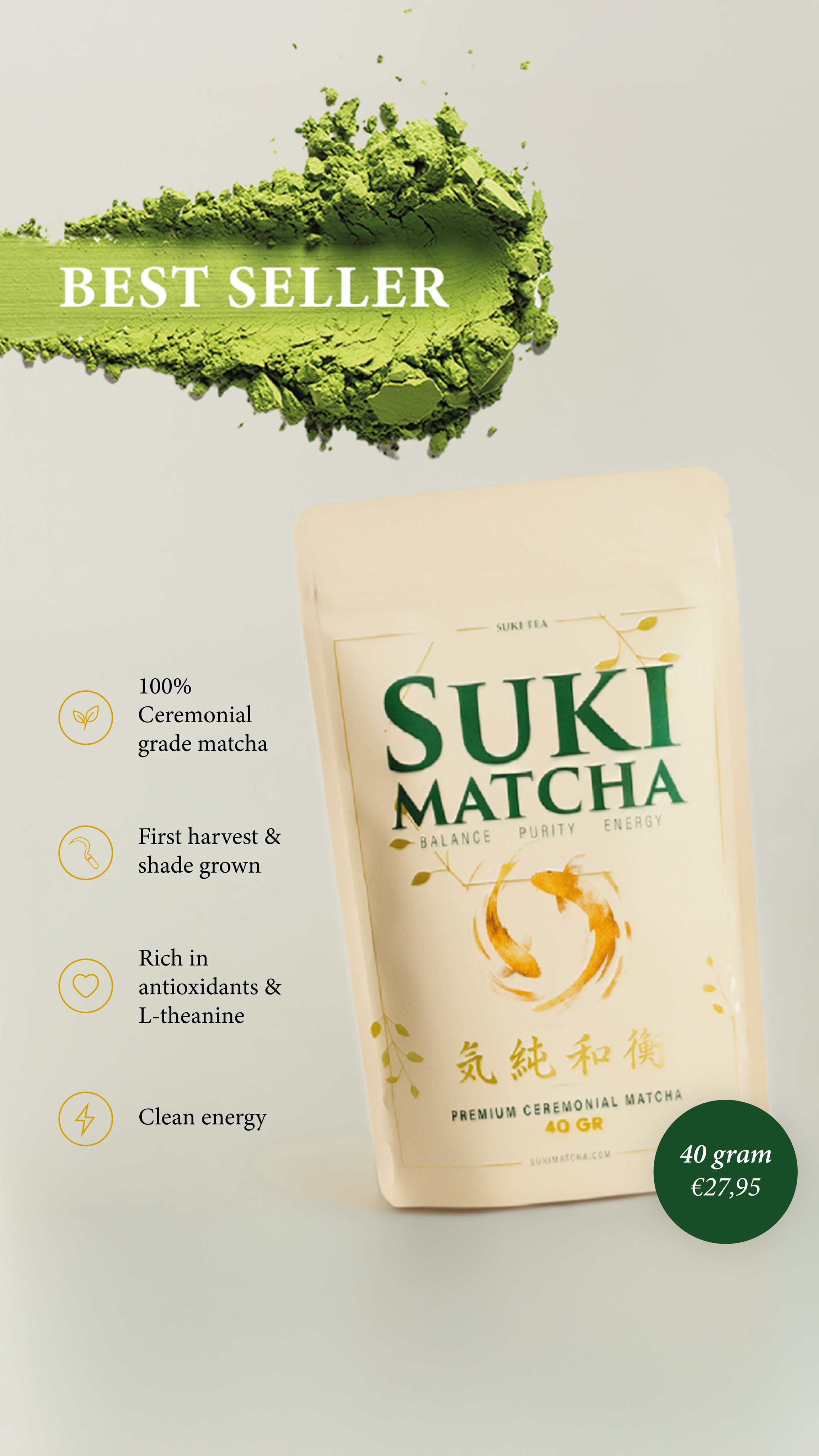 Suki Matcha Facebook ad from Jul 8, 2026