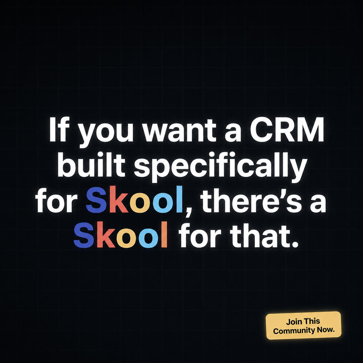 Skool Facebook ad