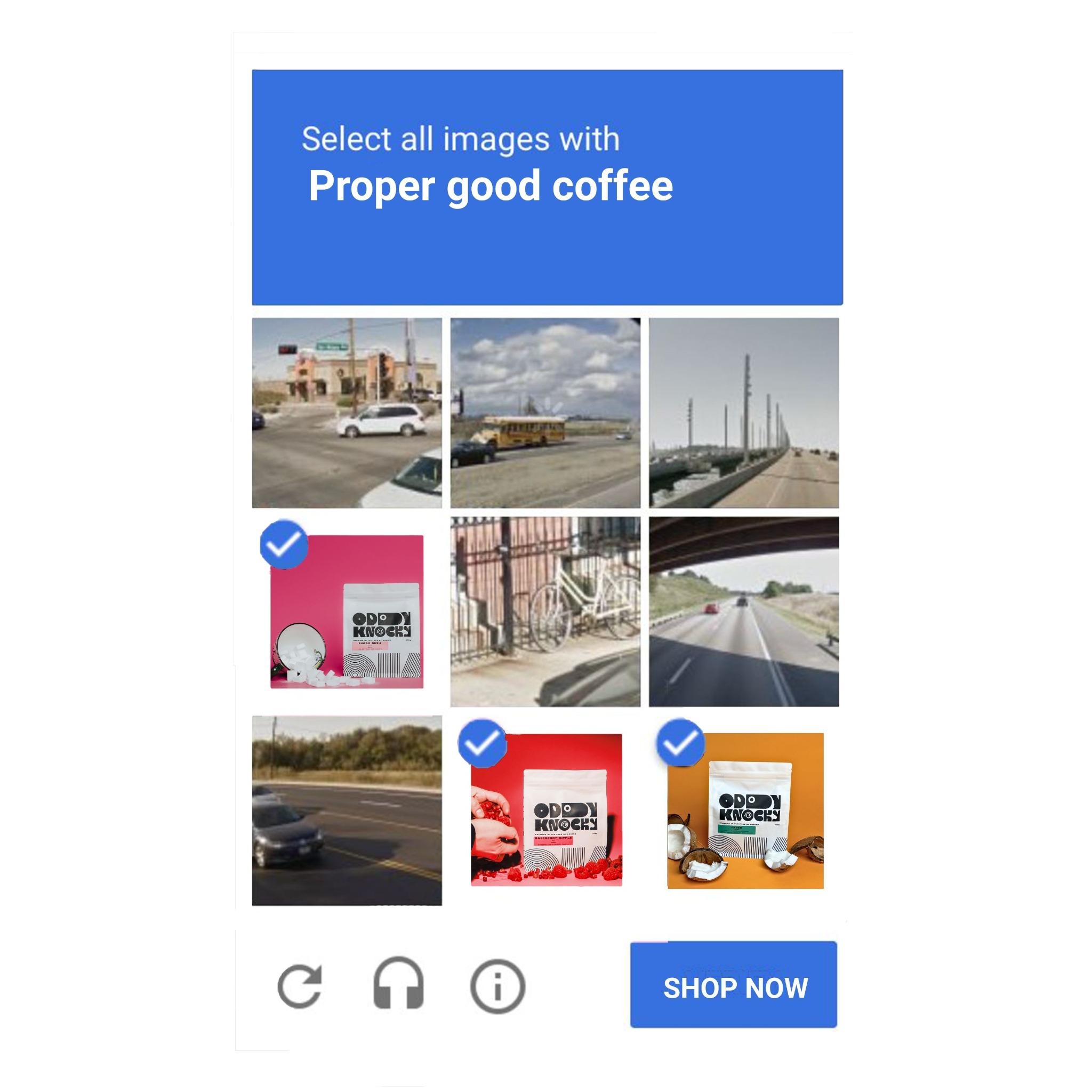 Oddy Knocky Coffee Facebook ad