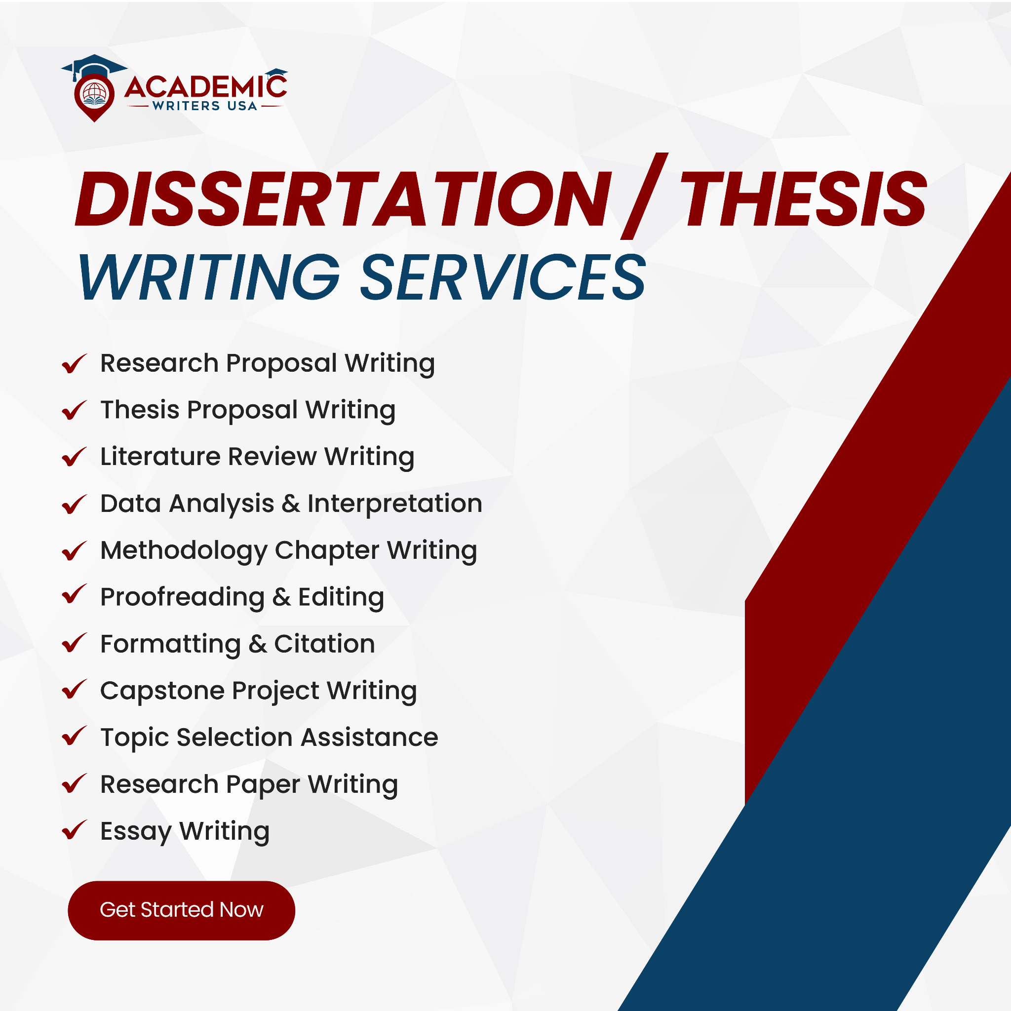 Academic Writers USA Facebook ad: Chat with us