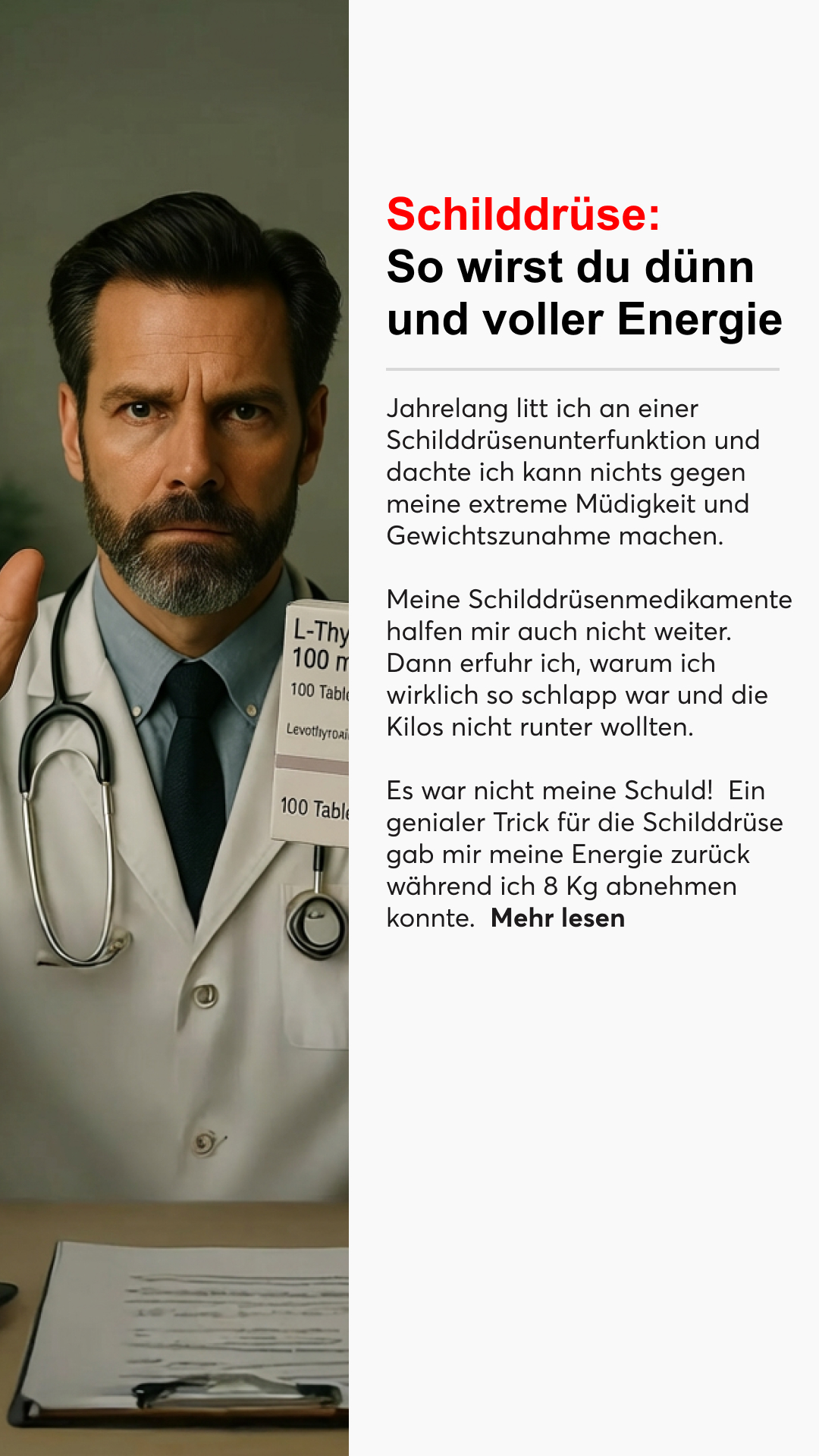 Mission Schilddrüse Facebook ad