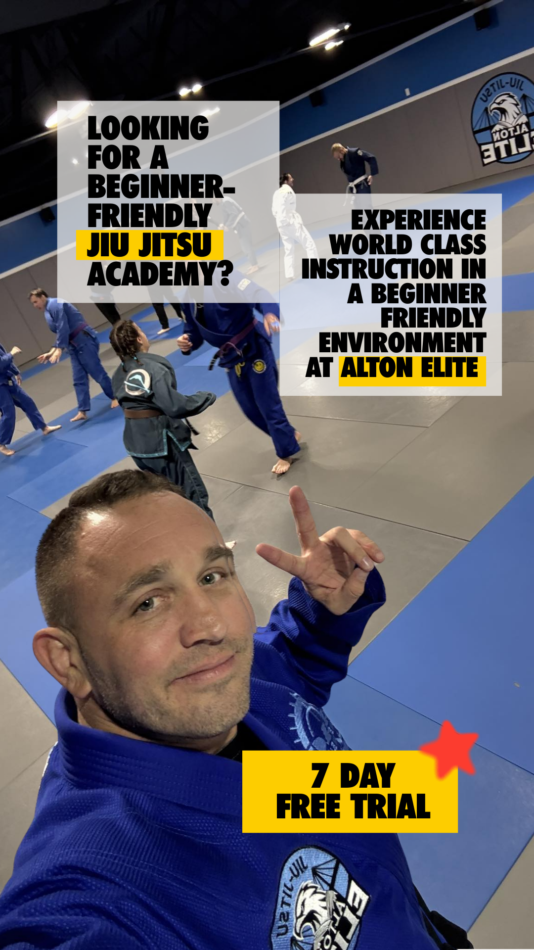 Alton Elite Jiu-Jitsu Facebook ad from Mar 13, 2026
