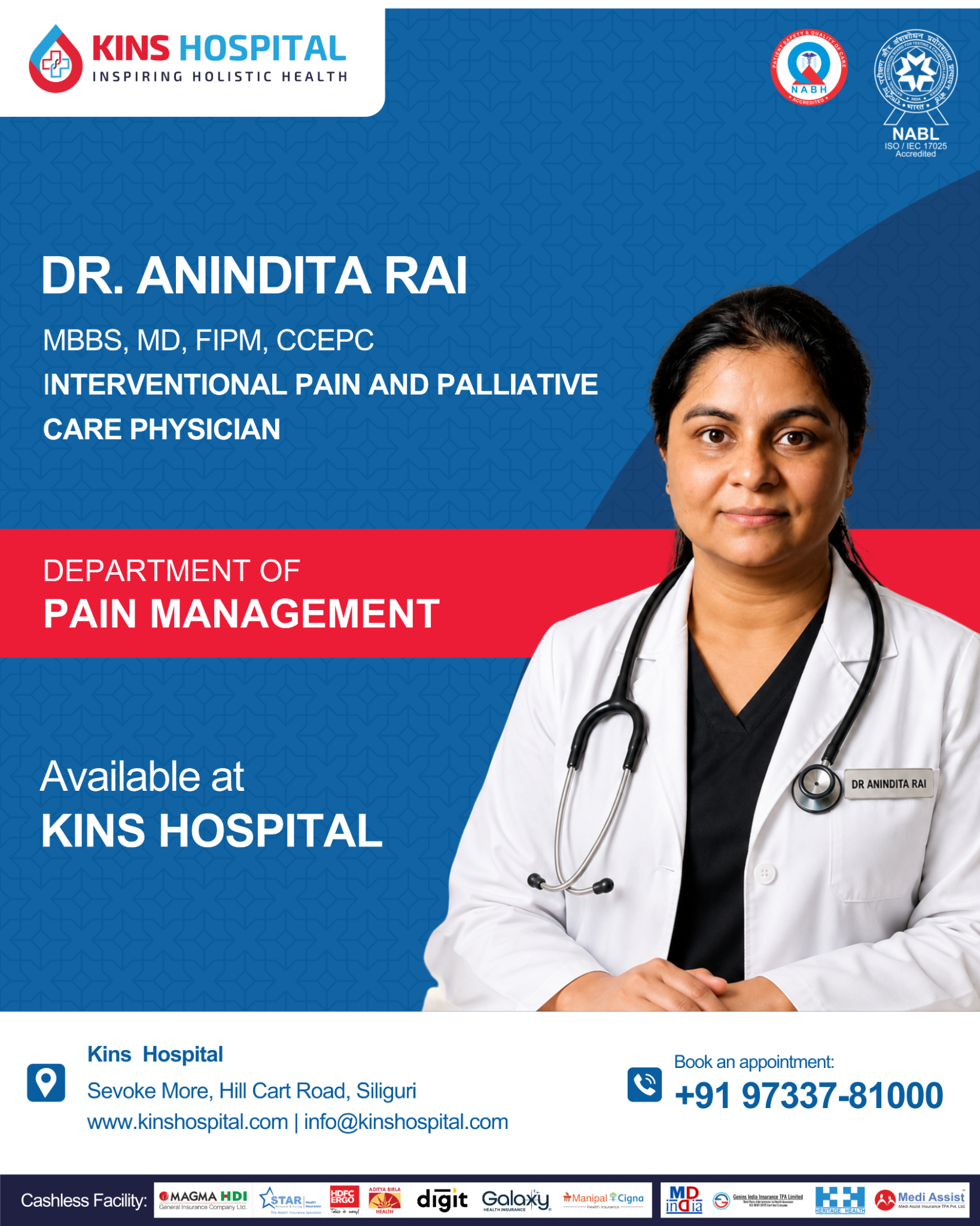 Kins Hospital Facebook ad: Call now to know more