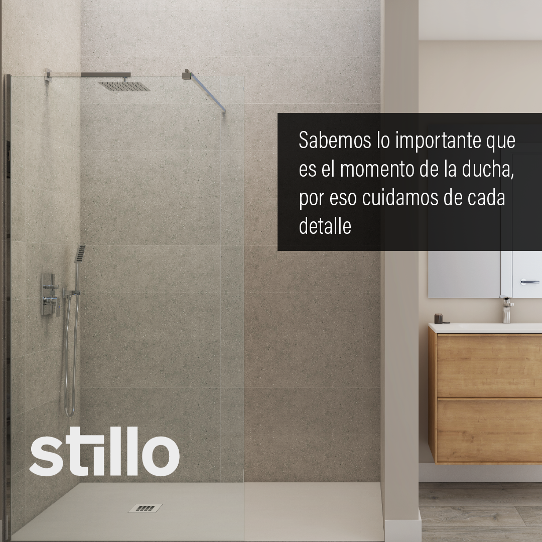 Stillo Facebook ad: Renueva tu ducha con platos de piedra natural…