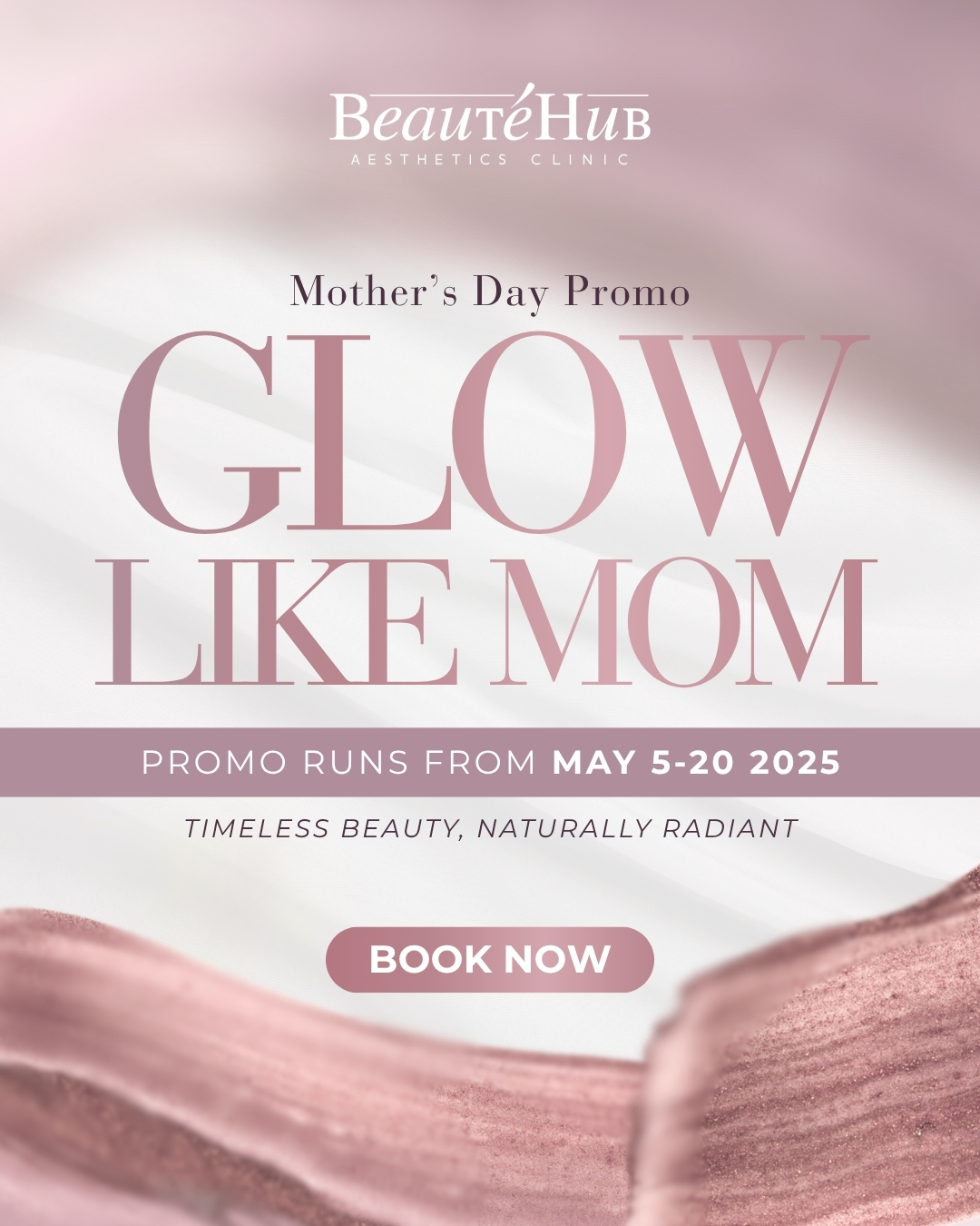 BeautéHub Aesthetics Clinic Facebook ad: 𝐌𝐎𝐓𝐇𝐄𝐑’𝐒 𝐃𝐀𝐘 𝐁𝐔𝐘 𝟏 𝐓𝐀𝐊𝐄 𝟏 𝐏𝐑𝐎𝐌𝐎