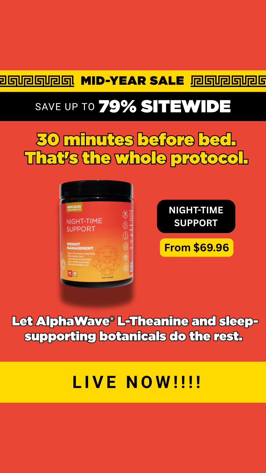 Hercules Supplements Aust Facebook ad