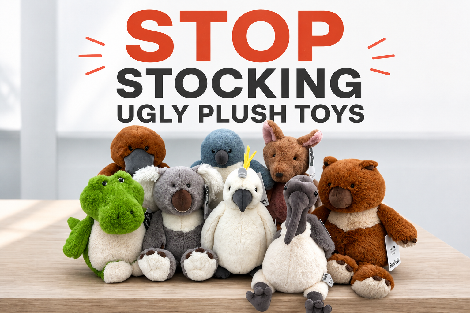 Furfolk Facebook ad: Stop Stocking Ugly Plush