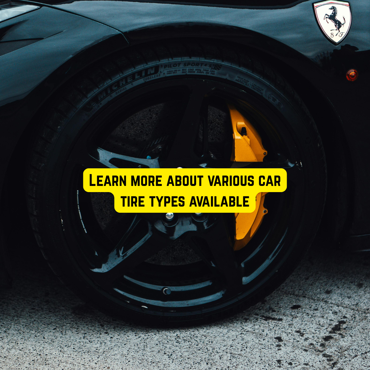 Products & You Facebook ad: Learn more about various car tire types available