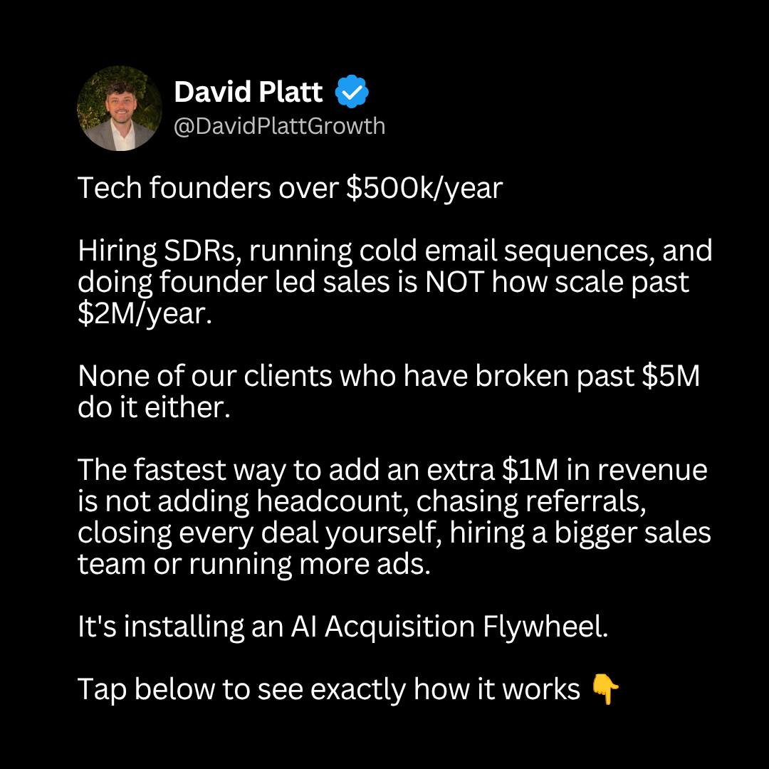 Bespoke AI Solutions Facebook ad: $1M In New Revenue Without More Hours