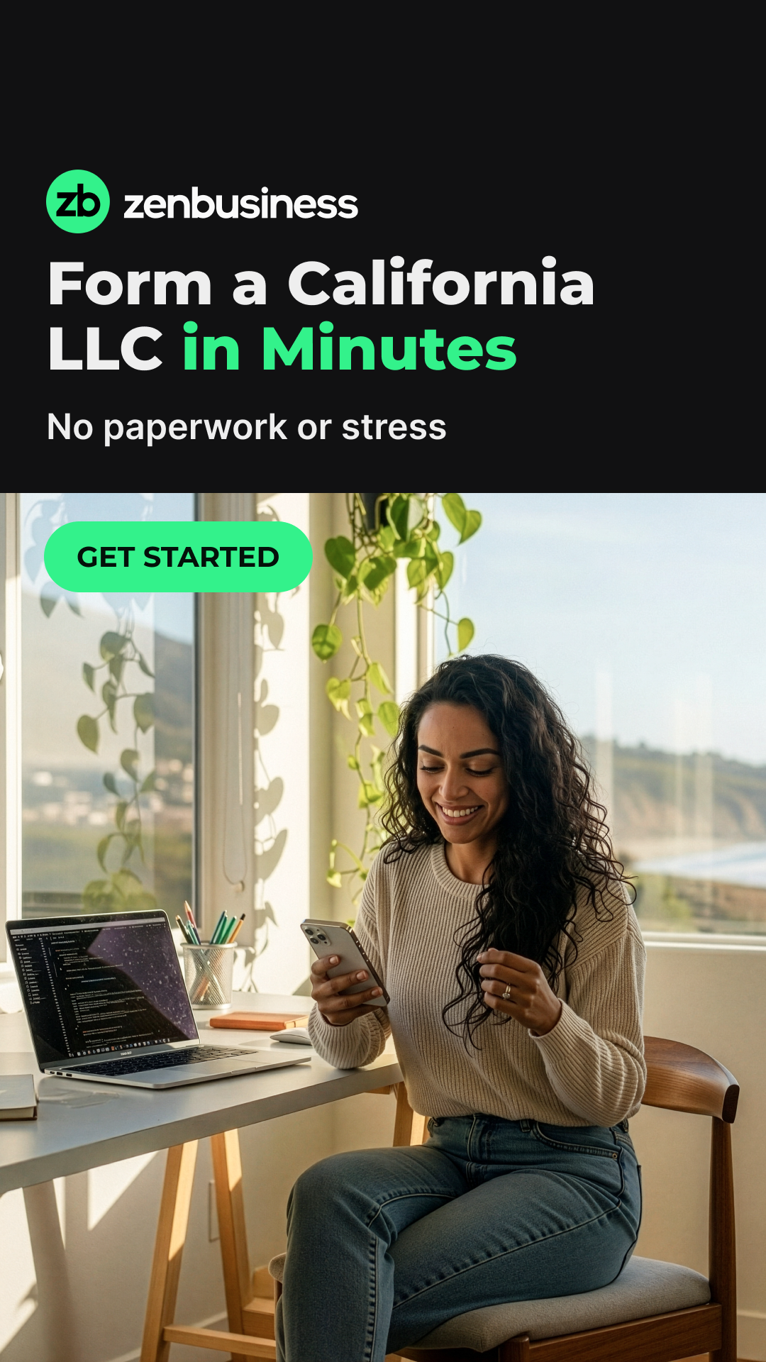 ZenBusiness Facebook ad