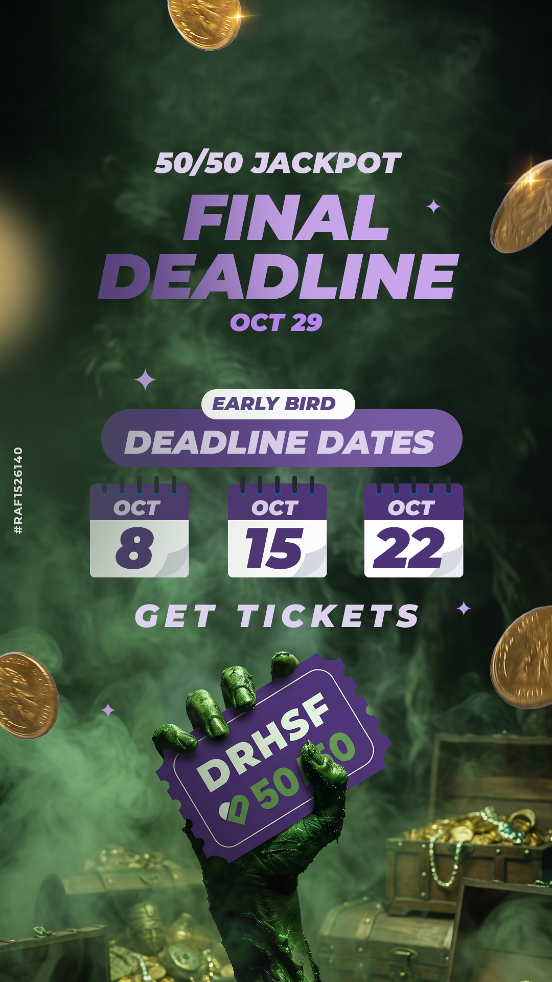 Dryden Regional Health Services Foundation Facebook ad: October DRHSF 50/50 Draw!