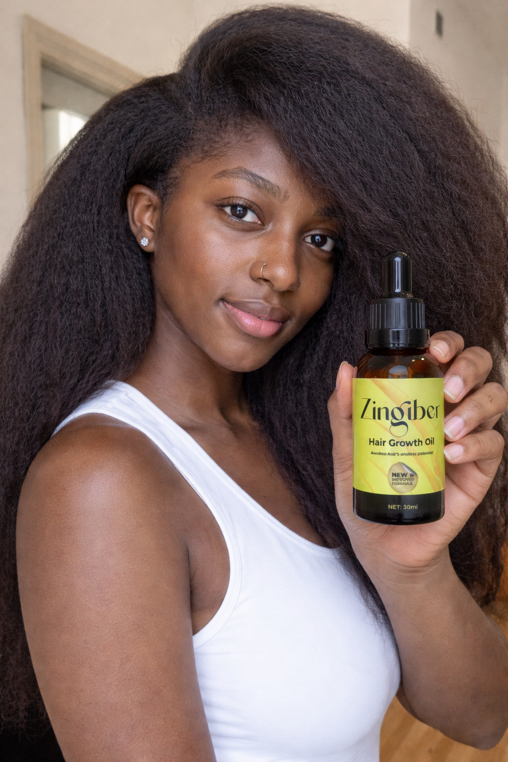 Zingiberhaircare Facebook ad: Grow Thicker, Longer Hair In 30 Days/Less Or Get Your…