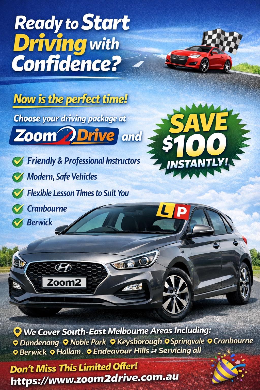 ZoomTwo Driveacademy Facebook ad: Zoom2 Drive Academy | Learn to Drive with Confidence