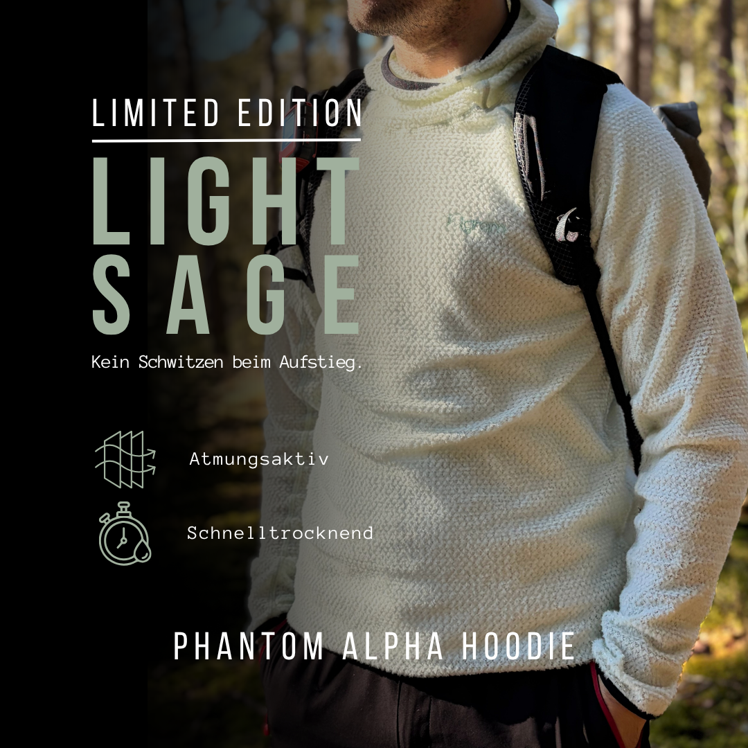 10gram Equipment Facebook ad: Light Sage trifft auf Performance Midlayer