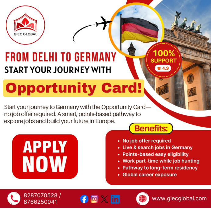 GIEC Global India Facebook ad: Move to Germany Without Job Offer